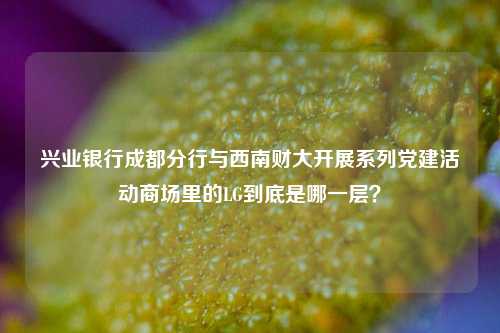 兴业银行成都分行与西南财大开展系列党建活动商场里的LG到底是哪一层？