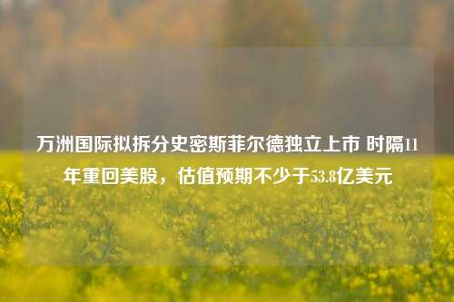 万洲国际拟拆分史密斯菲尔德独立上市 时隔11年重回美股，估值预期不少于53.8亿美元