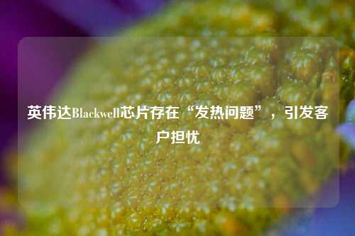 英伟达Blackwell芯片存在“发热问题”，引发客户担忧